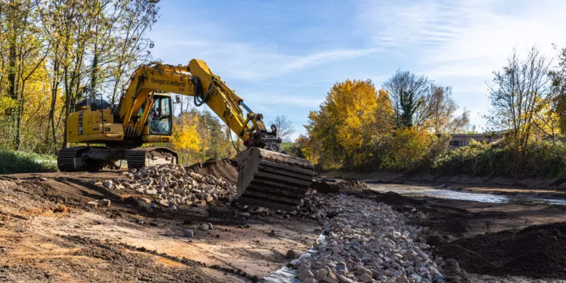 Ein Blick auf die Baustelle